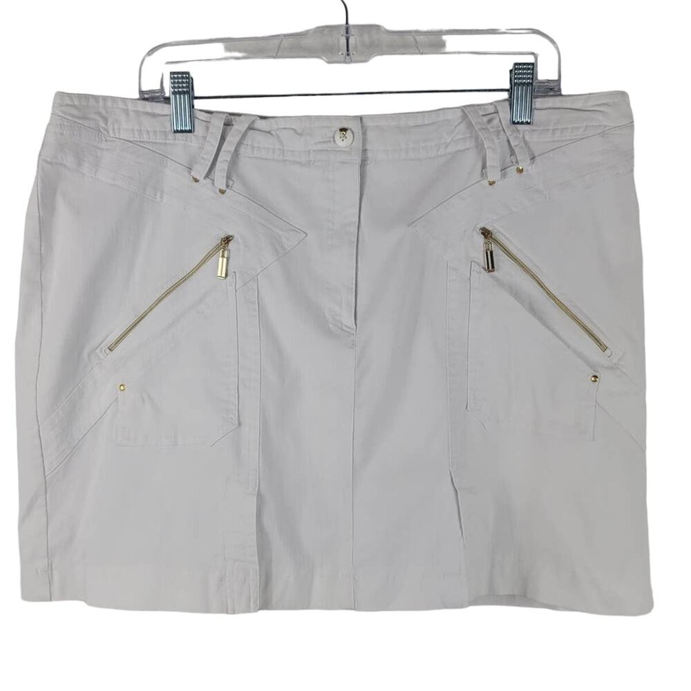 Jamie Sadock Women's White Golf Athletic Pickleball Hiking Skort Size 18